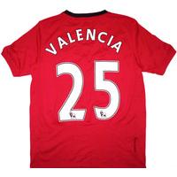 2009-10 Manchester United Home Shirt Valencia #25 (Very Good) L.Boys