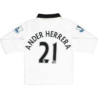 2014-15 Manchester United Away L/S Shirt Ander Herrera #21 *w/Tags* XS.Boys
