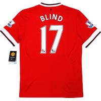 2014-15 Manchester United Home Shirt Blind #17 *w/Tags* XL