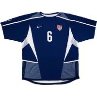 2002 usa match issue world cup away shirt regis 6 v germany