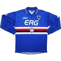 2003-04 Sampdoria Home L/S Shirt *Mint* XL