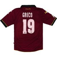 2013-14 Livorno Match Issue Home Shirt Greco #19