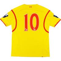 2014-15 Liverpool U21 Match Worn Away Shirt #10