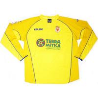 2003 04 villarreal ls match worn home shirt carzo 28 v deportivo