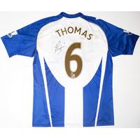2009 10 wigan match worn signed home shirt thomas 6