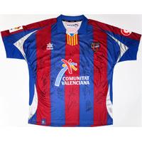 2007-08 Levante Match Issue Signed Home Shirt Robusté #5