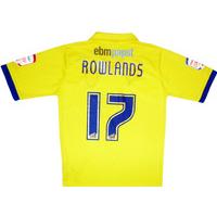 2011-12 Colchester Match Issue Away Shirt Rowlands #17