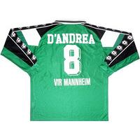 2000-01 VFR Mannheim L/S Match Issue Away Shirt D\'Andrea #8
