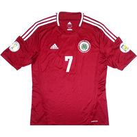 2012 latvia match issue home shirt 7 kamess v bosnia