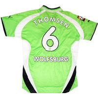 2000-01 Wolfsburg Match Issue Home Shirt Thomsen #6