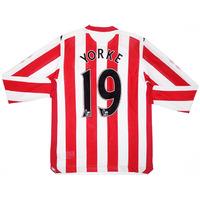 2008-09 Sunderland Home L/S Shirt Yorke #19 L