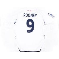 2007 england vbrazil home ls shirt rooney 9 wtags xl