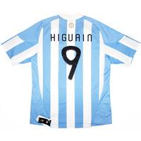 2010 11 argentina home shirt higuain 9 wtags xl