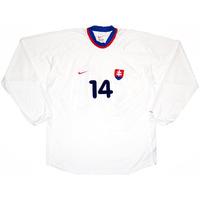 2000-02 Slovakia Match Issue Away L/S Shirt #14