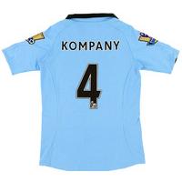2012-13 Manchester City Home Shirt Kompany #4 *w/Tags* S.Boys