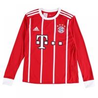 2017 2018 bayern munich adidas home long sleeve shirt kids