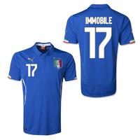 2014-15 Italy World Cup Home Shirt (Immobile 17)