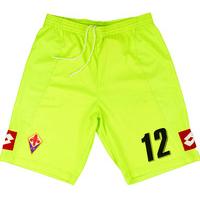 2010-11 Fiorentina Match Issue Fluorescent GK Shorts #12 (Miranda)