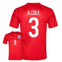 2014-15 England World Cup Away Shirt (A.Cole 3) - Kids