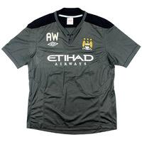 2011-12 Manchester City Staff Worn Umbro Training Shirt \'AW\' L