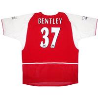 2002-04 Arsenal Home Shirt Bentley #37 *Mint* XL