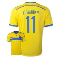 2014-15 Sweden Home Shirt (Elmander 11) - Kids