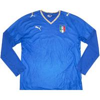 2007-08 Italy Player Issue L/S Home Shirt L