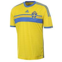 2014-15 Sweden Home Adidas Football Shirt (Kids)