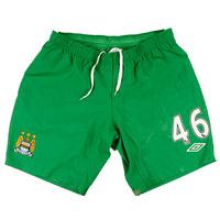 2009-10 Manchester City Match Issue GK Shorts #46