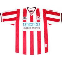 2000-01 Olympiakos Home Shirt L