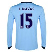 2014-15 Man City Long Sleeve Home Shirt (J.Navas)