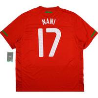 2010 11 portugal home shirt nani 17 wtags xl