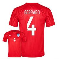 2014-15 England World Cup Away Shirt (Gerrard 4) - Kids