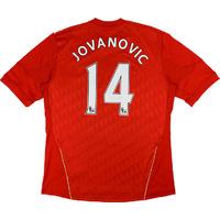 2010-12 Liverpool Home Shirt Jovanovic #14 L