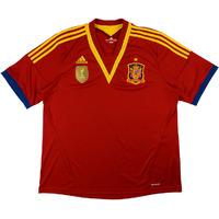 2012-13 Spain Home Shirt XXL