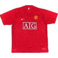 2007 09 manchester united home shirt good xl