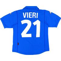 2002 Italy Home Shirt Vieri #21 Womens (XL)