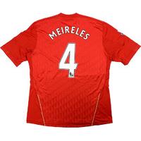 2010-12 Liverpool Home Shirt Meireles #4 XL