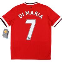 2014 15 manchester united home shirt di maria 7 wtags lboys