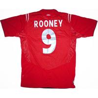 2004 06 england away shirt rooney 9 xl