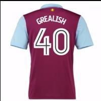 2016 17 aston villa home shirt grealish 40 kids