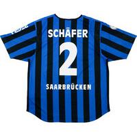 2003-04 1.FC Saarbrucken Match Issue Home Shirt Schäfer #2