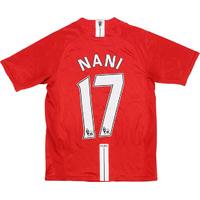 2007-09 Manchester United Home Shirt Nani #17 M.Boys