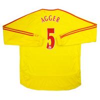 2006-07 Liverpool Away L/S Shirt Agger #5 XXL