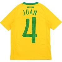 2010-11 Brazil Home Shirt Juan #4 S.Boys