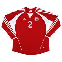 2004-06 Denmark Women\'s Match Issue Home L/S Shirt #2 (Falk)