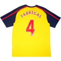 2008-09 Arsenal Away Shirt Fabregas #4 M