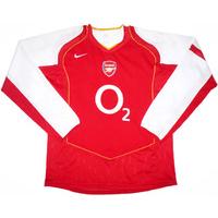 2004-05 Arsenal Home L/S Shirt L