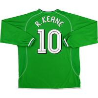 2001-03 Ireland Home L/S Shirt R.Keane #10 XL