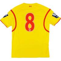 2014-15 Liverpool U21 Match Worn Away Shirt #8